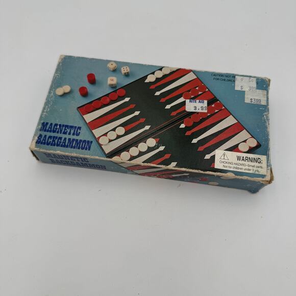 Vintage Magnetic Travel Backgammon NOS - Picture 2 of 4